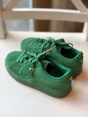 Puma Limited Edition Haribo Green Suede Sneakers Kids Size 2